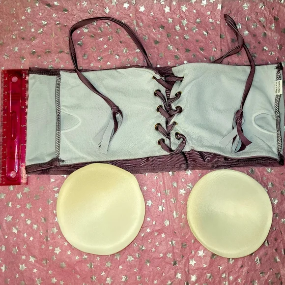 NEW SMALL PLUM 2 PIECE SWIMSUIT POPULAR BRAND REMOVALBLE PADS  HALTER B… - Picture 10 of 11